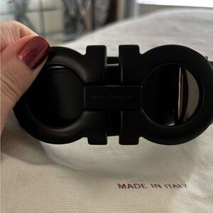 Salvatore Ferragamo Gancini Belt black on black size 34 men’s (can be unisex)